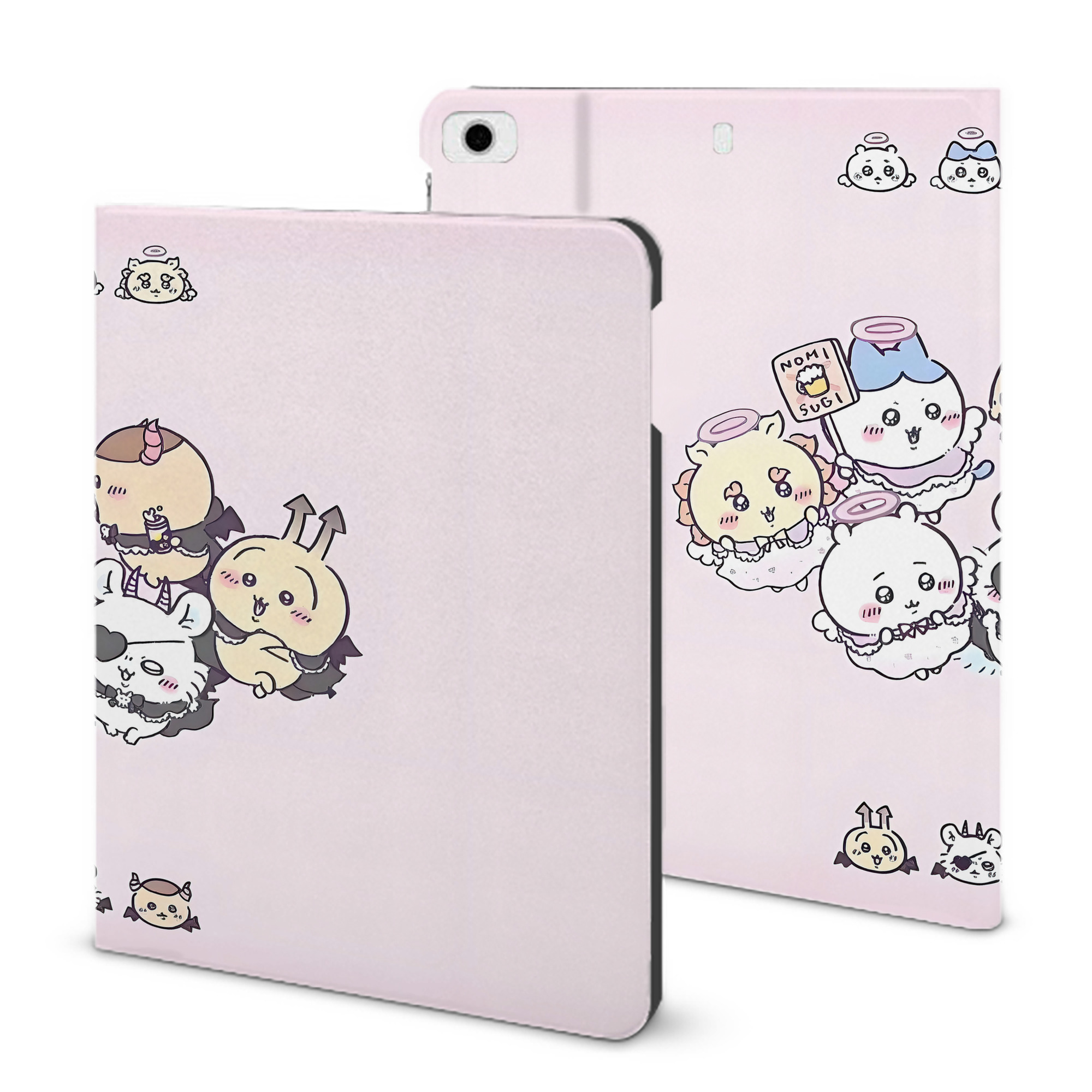 （画像用） ちいかわ Chii-kawa IPad ケース ブック型 PUレザー TPU 耐衝撃 軽量 薄型 ペン収納なし 全面保護 IPad 各モデル対応